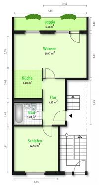 Foto - Etagenwohnung in Halle (Saale) zur Miete