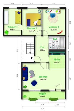 Foto - 4 Zimmer Etagenwohnung in Halle (Saale)