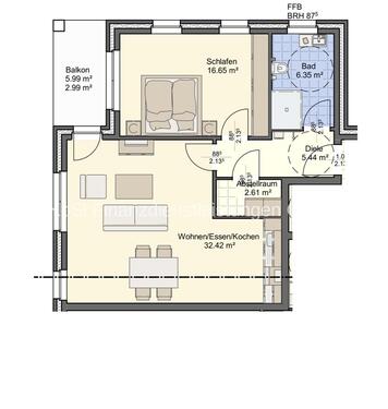 Foto - 2 Zimmer Etagenwohnung zur Miete in Papenburg