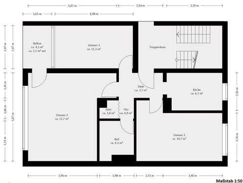 Foto - 3 Zimmer Wohnung mit Balkon in Kelkheim zu vermieten