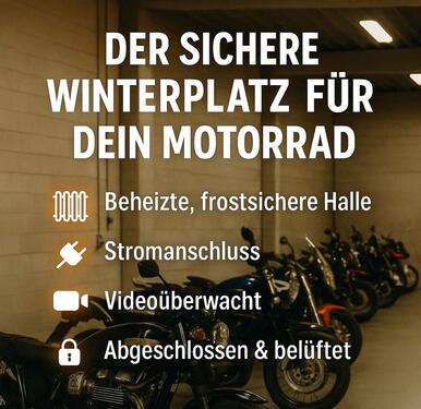 Foto - Motorrad Garage Winter Stellplatz trocken beheizt