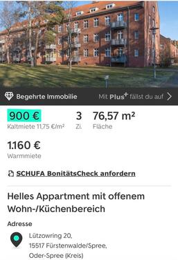 Foto - 3 Raumwohnung Lützowring - 1.160,00&nbsp;EUR Kaltmiete, ca.&nbsp; 76,00&nbsp;m&sup2;