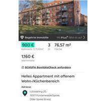 3 Raumwohnung Lützowring - 1.160,00 EUR Kaltmiete, ca. 76,00 m² in Fürstenwalde (Spree) (PLZ: 15517) 3 Raumwohnung Lützowring - 1.160,00 EUR Kaltmiete, ca. 76,00 m² in Fürstenwalde (Spree) (PLZ: 15517)