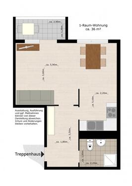 Foto - 1 Zimmer Etagenwohnung zur Miete in Dessau-Roßlau
