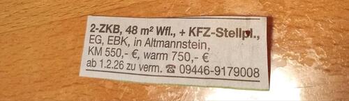 Foto - Wohnung in Altmannstein ab sofort (Erdgeschoss)