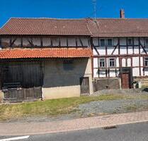 Scheune, zwei Garagen, Garten u. renovierungsbedürftiges Wohnhaus - Frielendorf