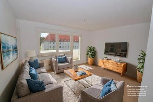 Foto - 3-Zimmer-Wohnung mit Balkon - 400,00 EUR Kaltmiete, ca.  62,44 m²