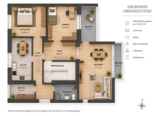 Foto - Wohnung, 1. OG, ca. 100 qm, Kaltmiete 800 Euro, Bexbach