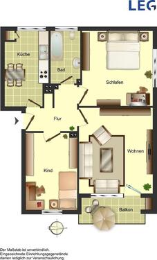 Foto - 3 Zimmer Etagenwohnung zur Miete in Diepholz