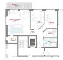 Barrierefreie 3-Zimmerwohnung - 475.000,00&nbsp;EUR Kaufpreis, ca.&nbsp; 88,00&nbsp;m&sup2; in Hannover (PLZ: 30659) Bothfeld-Vahrenheide