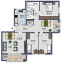 Foto - 4-Zimmer Wohnung , Westhagen - 1.050,00&nbsp;EUR Kaltmiete, ca.&nbsp; 96,00&nbsp;m&sup2;