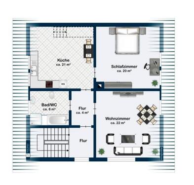 Foto - 2 Zimmer Maisonettenwohnung in Schöningen