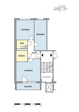 Foto - 3 Zimmer Etagenwohnung in Neubrandenburg