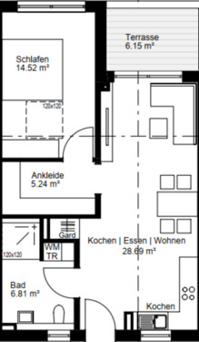 Foto - 2-Zimmer Wohnung im 1. OG zu vermieten in 89281 Altenstadt