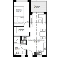 2-Zimmer Wohnung im 1. OG zu vermieten in 89281 Altenstadt