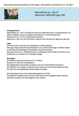 Foto - Reihenhaus in Ehningen zur Miete