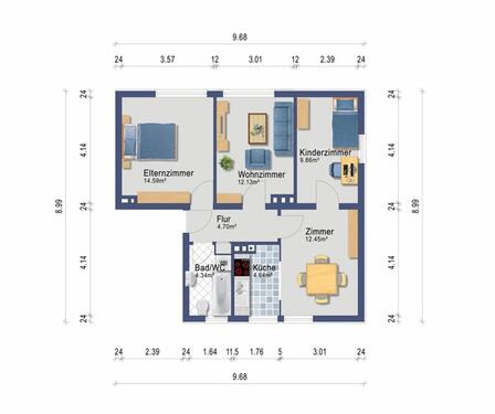 Foto - 3 Zimmer Etagenwohnung zur Miete in Bad Hersfeld