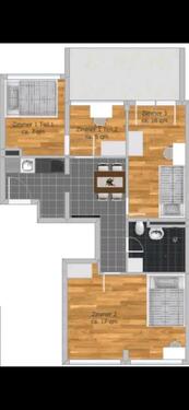 Foto - Großes ❗️WG-Zimmer❗️mit großem Balkon in 3er luxuriöse WG