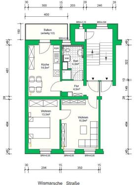 Foto - 2 Zimmer Etagenwohnung in Schwerin