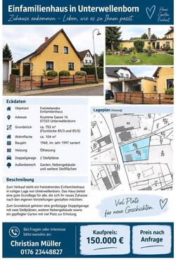 Foto - 1 Zimmer Einfamilienhaus zum Kaufen in Unterwellenborn