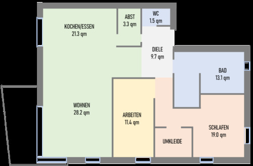 Foto - 3.5 Zimmer Etagenwohnung zur Miete in Ettlingen