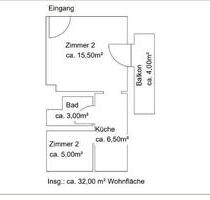 Gemütliche kleine 32 qm 1,5 ZKB Wohnung mit Balkon - Trier