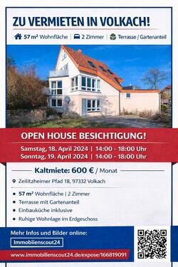 Foto - Open House Besichtigung 2 Zimmer Wohnung Volkach