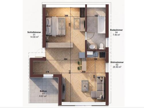 Foto - 1.5 Zimmer Dachgeschoßwohnung zum Kaufen in Straubing