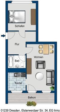 Foto - Etagenwohnung zur Miete in Dresden