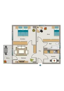 Foto - 3.5 Zimmer Erdgeschoßwohnung zur Miete in Essen