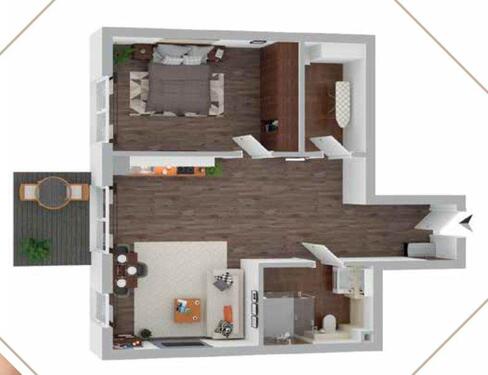 Foto - 2 Zi. Wohnung mit rollstuhlgerechtem Bad (Innenstadt von Lingen)