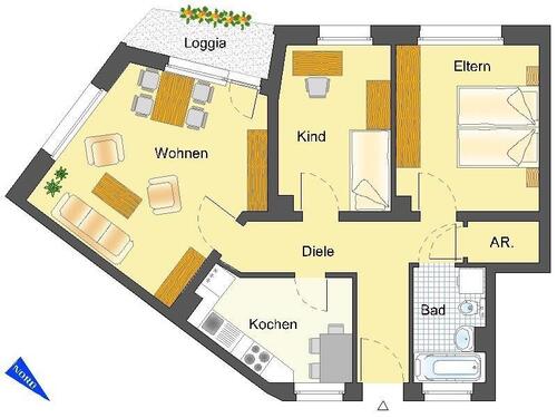 Foto - 3 Zimmer Etagenwohnung in Lüdenscheid