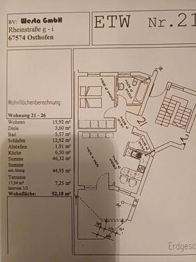 Foto - 2 Zimmer Wohnung - 800,00 EUR Kaltmiete, ca.  52,00 m²