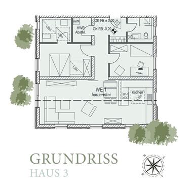 Foto - 3 Zimmer Erdgeschoßwohnung zum Kaufen in Künzell