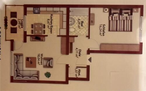 Foto - Wohnung zu vermieten 55 qm in Bayreuth