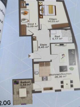 Foto - Wohnung zu vermieten - 1.100,00&nbsp;EUR Kaltmiete, ca.&nbsp; 70,00&nbsp;m&sup2;