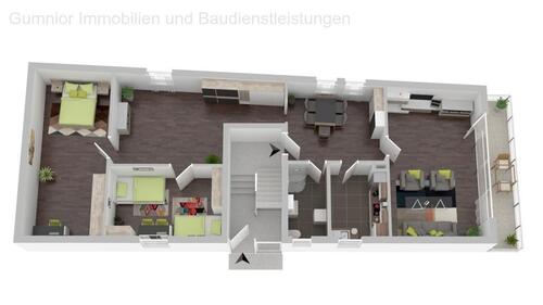 Foto - 4 - Raumwohnung mit 1 Duschbadezimmer und Küche ** PLUS Balkon und Kaminofenanschluss