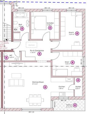 Foto - 4 Zimmerwohnung 110 qm in Pfullendorf 1450 € kalt