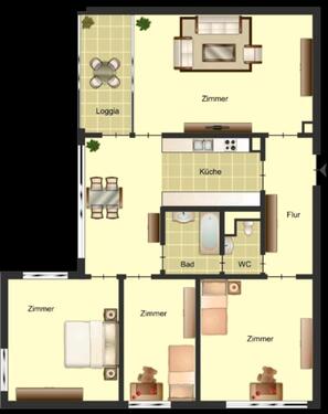 Foto - Wohnung Ritterhude 1 Zimmer - 550,00&nbsp;EUR Kaltmiete, ca.&nbsp; 40,00&nbsp;m&sup2;