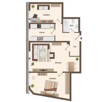 Helle 3-Zimmer-DG-Wohnung, 65 qm, in Essen-Steele