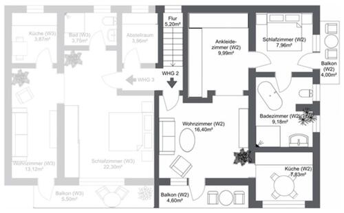 Foto - 2 Zimmer Etagenwohnung zur Miete in Bad Kohlgrub