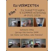 ZU VERMIETEN 3ZKB in Schwetzingen auf 69m2