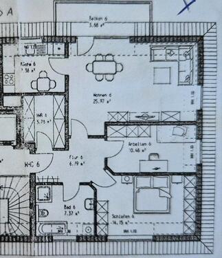 Foto - Helle 3-Zimmer-Dachgeschosswohnung mit Balkon in zentraler Lage