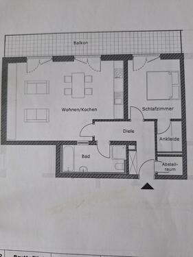 Foto - 2 Zimmerwohnung 71.2 mit Balkon