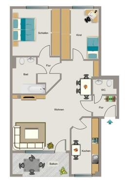 Foto - 3 Zimmer Etagenwohnung zur Miete in Marl