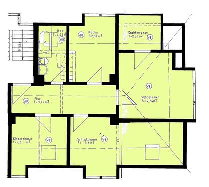 Foto - Mansarde mit Balkon - 399,00&nbsp;EUR Kaltmiete, ca.&nbsp; 61,00&nbsp;m&sup2;