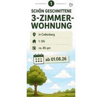 3-Zimmer-Wohnung - 600,00&nbsp;EUR Kaltmiete, ca.&nbsp; 85,00&nbsp;m&sup2; in Collenberg (PLZ: 97903)