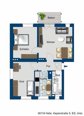 Foto - Im Grünen wohnen! - 545,00 EUR Kaltmiete,