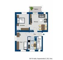 Im Grünen wohnen! - 545,00 EUR Kaltmiete, in Halle (Saale) (PLZ: 06118) Frohe Zukunft