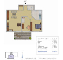 Neuwertige 3,5 Zimmer Erdgeschosswohnung, TG Stellplatz, Wallbox - Besigheim